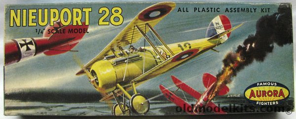 Aurora 1/48 Nieuport 28, 108-79 plastic model kit